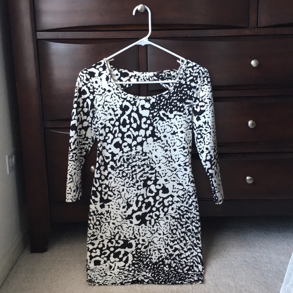 Black & White Bodycon Dress